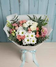 Букет цветов из:  Розы, Лизиантусы и Хризантемы #REPLACE_PRED# Осоргино