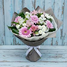 Букет цветов из:  Герберы, Альстромерии и Хризантемы в Осоргино