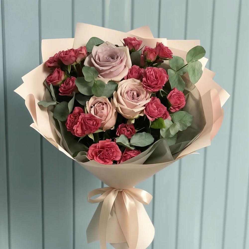 Букет цветов из: Гвоздики и Розы в Осоргино