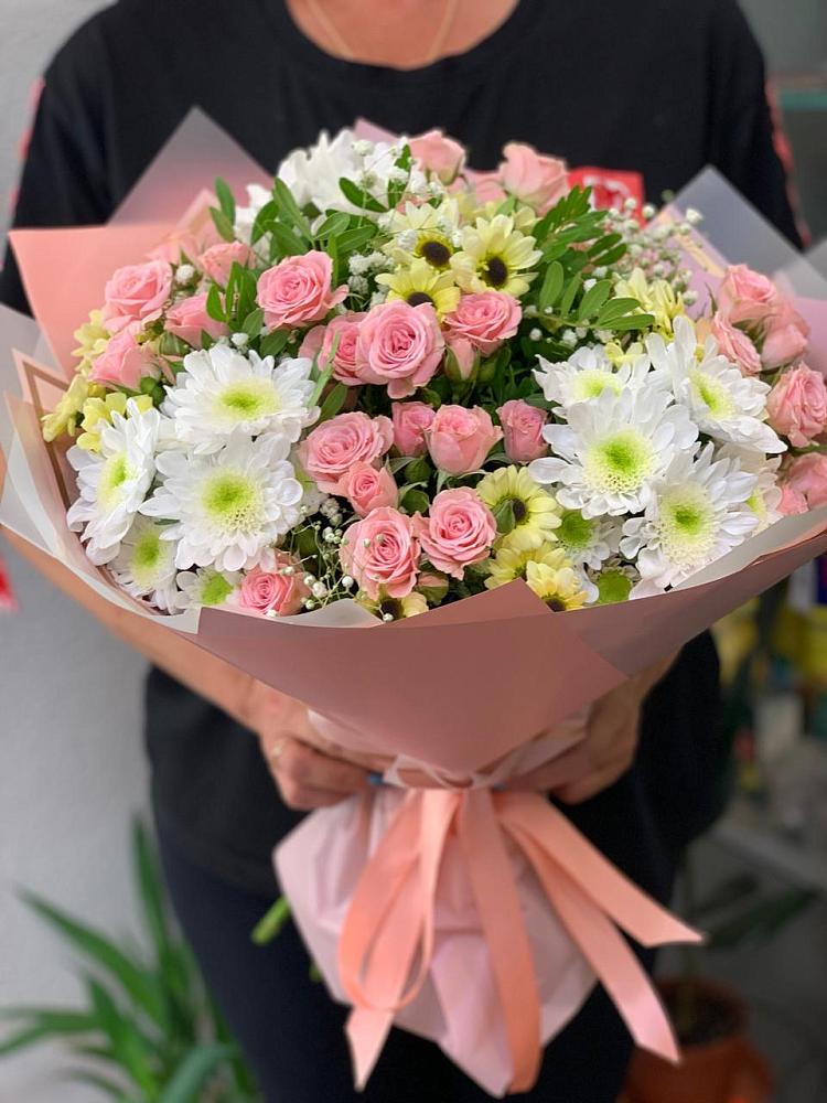 Букет цветов из: Розы и Хризантемы в Осоргино