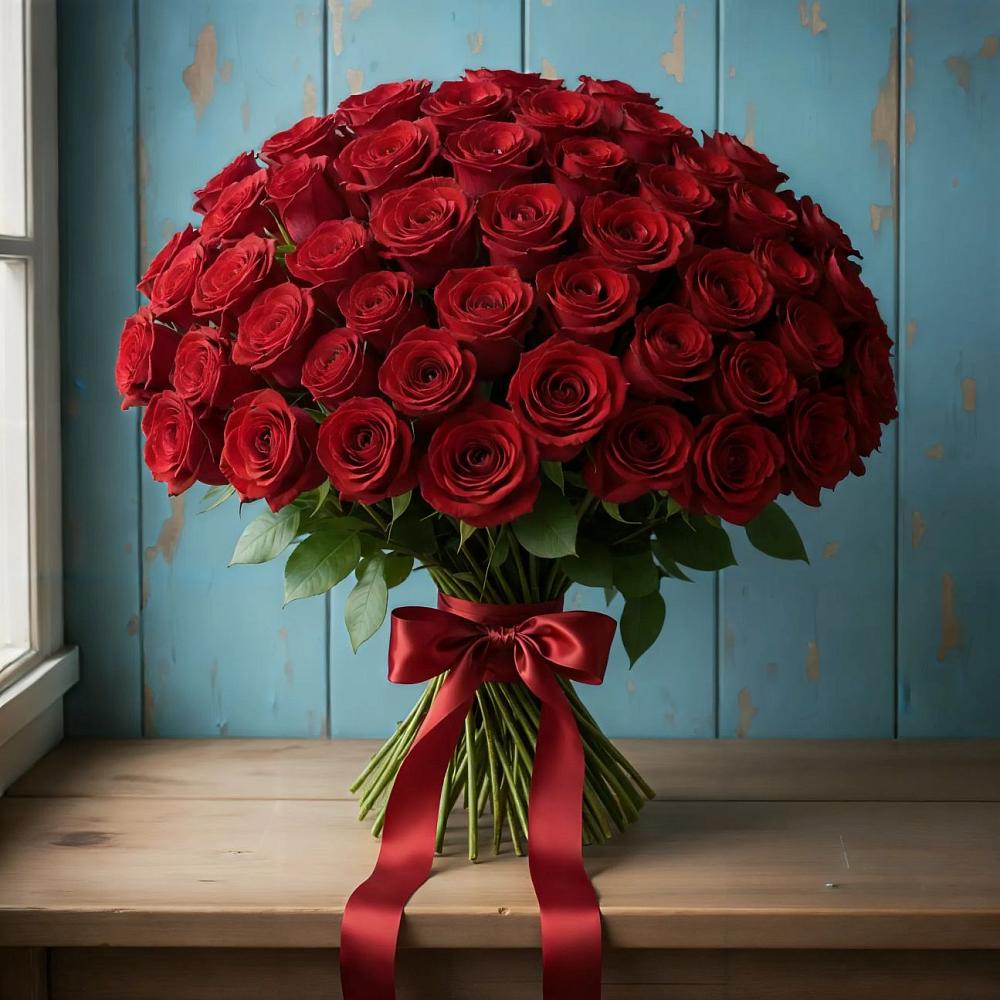 Букет Красные розы Блэк Меджик в Осоргино