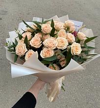 Букет Кремовые розы Латте в Осоргино