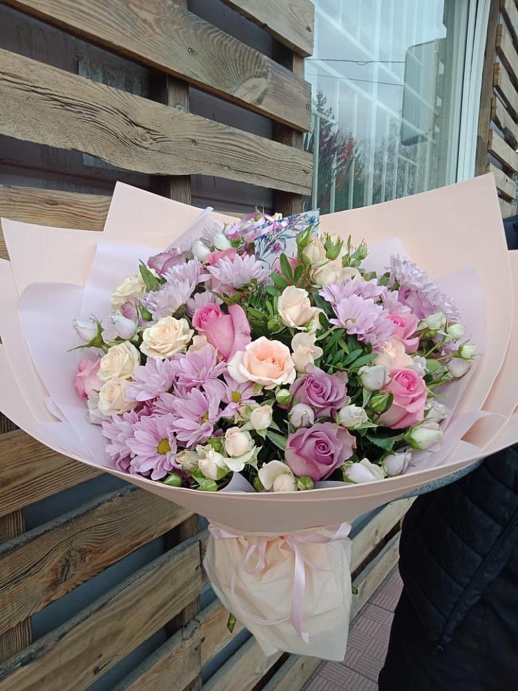 Букет цветов из: Розы и Хризантемы в Осоргино