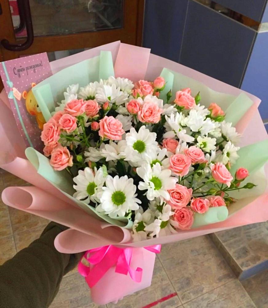 Букет цветов из: Розы и Хризантемы в Осоргино