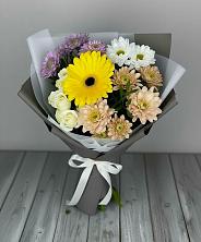 Букет цветов из:  Розы, Герберы и Хризантемы в Осоргино