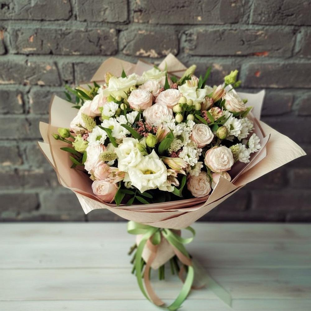 Букет цветов из: Альстромерии, Розы и Хризантемы в Осоргино
