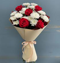Букет цветов из:  Розы и Хризантемы в Осоргино