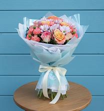 Букет цветов из:  Хризантемы и Розы в Осоргино