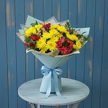 Букет цветов из:  Альстромерии и Хризантемы в Осоргино